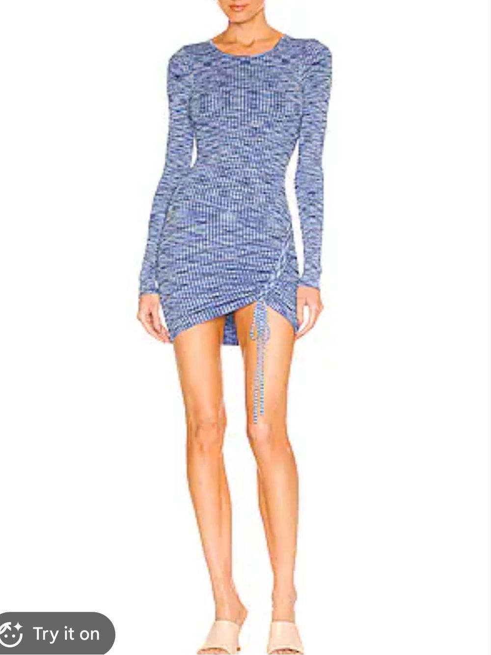 SONG OF STYLE MICK KNIT MINI DRESS BLUE SPACEDYE SMALL